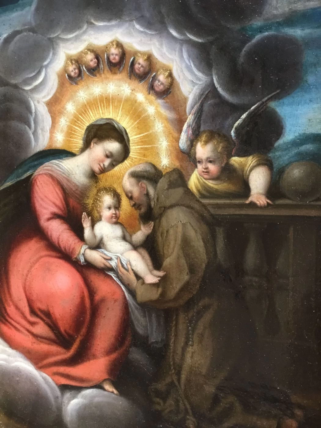 Madonna con Bambino San Francesco e puttini